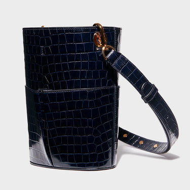 Embossed Navy Croc