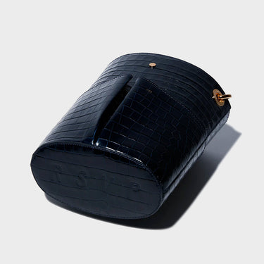 Embossed Navy Croc